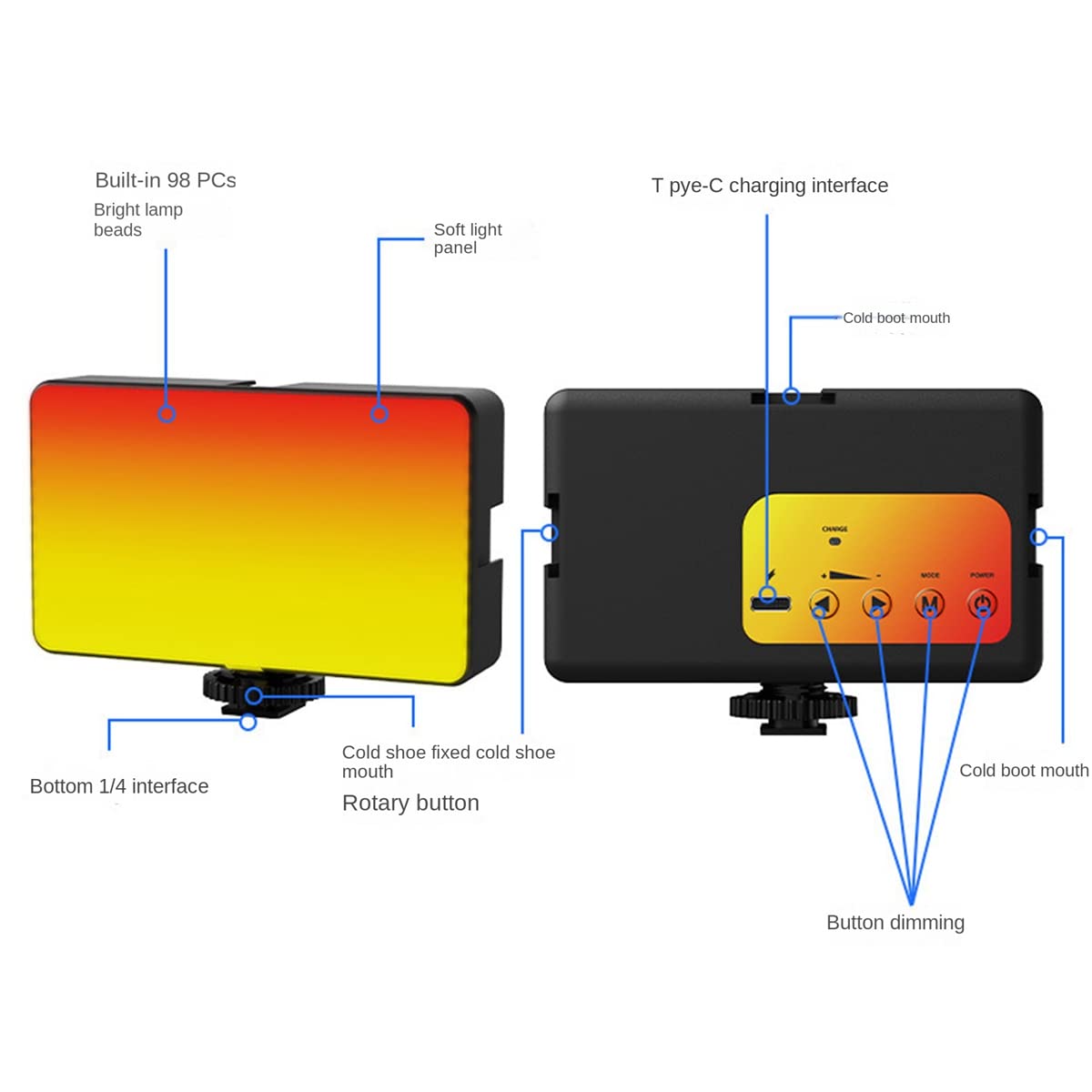 إضاءة جوال Vlog Mini WL98